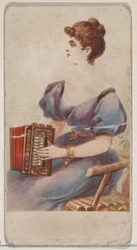 Accordion, from the Musical Instruments series N82 for Duke brand cigarettes