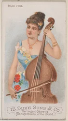 Bass Viol, from the Musical Instruments series N82 for Duke brand cigarettes, 1888
