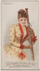 Bassoon, from the Musical Instruments series N82 for Duke brand cigarettes, 1888