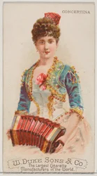 Concertina, from the Musical Instruments Series N82 for Duke Brand Cigarettes