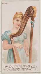 Harp, from the Musical Instruments series N82 for Duke brand cigarettes