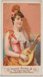 Mandolin, from the Musical Instruments series N82 for Duke brand cigarettes