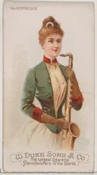 Saxophone, from the Musical Instruments series N82 for Duke brand cigarettes