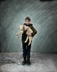 Shepherd Boy With a Lamb