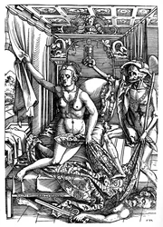 Death and the Courtesan Signed by the Wood-Engraver, 1903