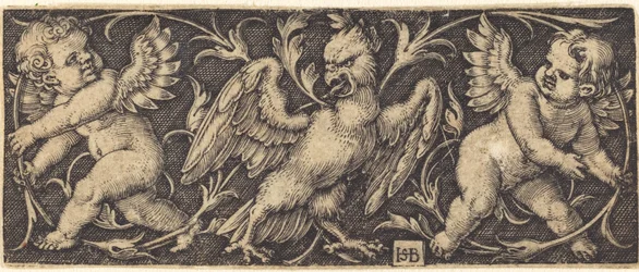 Ornament with Eagle and Two Genii