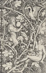 Wallpaper with Satyr Family