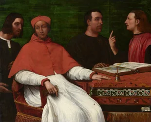 Cardinal Bandinello Sauli, His Secretary, and Two Geographers