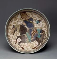 Bowl with Prince on Horseback from Iran