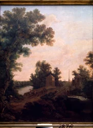 The Stone Bridge in the Park of the Gatchina Palace