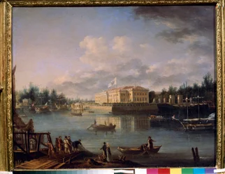 View of the Kamennoostrovski Palace from the Strogonov Quay, St Petersburg