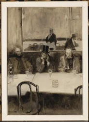 Paul Verlaine, Bibi la Purée and Stephane Mallarme at the Cafe Procope