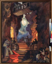 Stage Design for the Mime Show Colombina