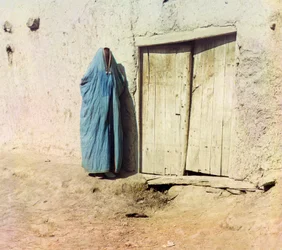 An Uzbek or Tajik Woman Wearing a Burqa