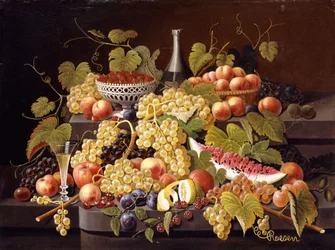 Still Life with Fruit and Champagne