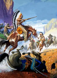 Skirmish Involving Indians and Soldiers