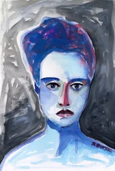 Intense Blue Portrait
