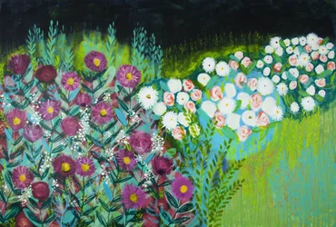 Vibrant Night Garden
