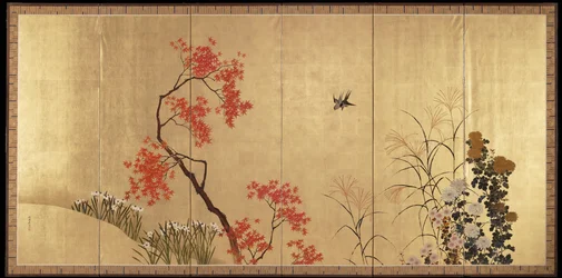 Autumn [left of a pair of Birds and Flowers in Spring and Autumn]