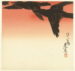 Crows Against a Red Sky