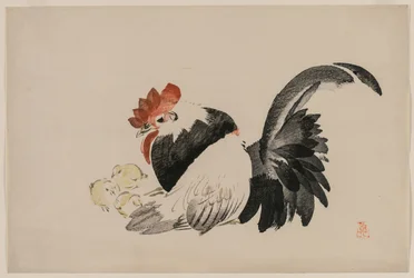 Rooster, Hen, and Chicks