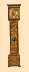 Clock inlaid with light marquetry, 1905