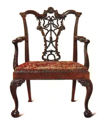 Mahogany ribbon back chair