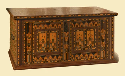 Oak Inlaid Nonsuch Chest