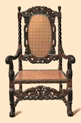 Walnut chair, 1905
