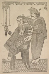 A Barber Cleaning the Ear of a Courtesan