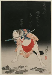 Arashi Rikan II as Danshichi Kurobei in Mirror of Naniwa: The Summer Festival