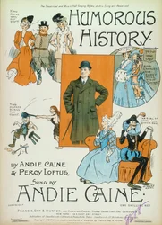 Humorous History, Cartoons on Cover of Book of Sheet Music