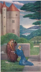 The Prince and Elsie in the garden. 