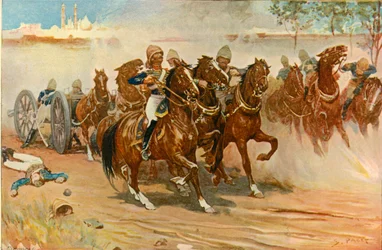 Lieutenant Roberts Saving His Battery Under the Walls of Delhi