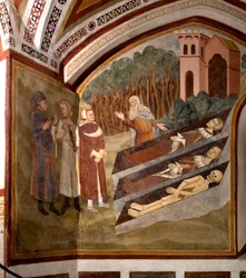 The Meeting of the Three Vives and the Three Dead (detail)