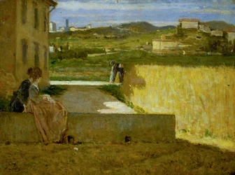 In the shadow of the villa
