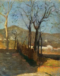 View with Trees, Country Study Triptych