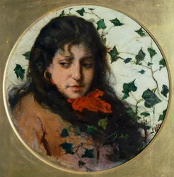 Woman with Ivy, by Silvestro Lega