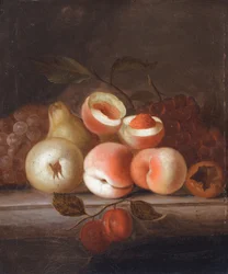 A Still Life of Peaches and Other Fruit