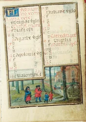Folio from a miniature Book of Hours, use of Rome, Bruges, 1530-35