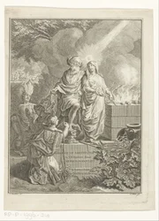 Allegorical Title Page with Patriarch Abraham and Truth (Title Page for: Arnold Hoogvliet, Abraham the Patriarch, in XII Books)