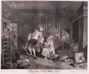 Marriage a la mode, Plate V, 1745