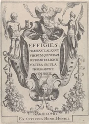 Cartouche with Garlands and Figures