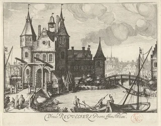View of the First Regulierspoort in Amsterdam