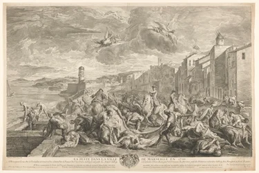 Victims of the Bubonic Plague Being Cleared in La Tourette, Marseille