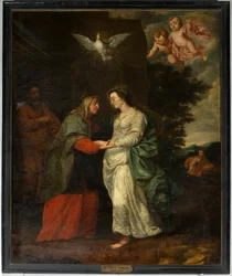 Parish Church (Parochiekerk Sint-Eligius). Painting. "Mary Visiting Elisabeth". Simon De Pape. 17th Century.
