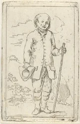 Old Man with Walking Stick