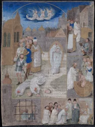 Leaf Excised from a Breviary of Charles the Bold and Margaret of York: The Martyrdom of Saint Denis
