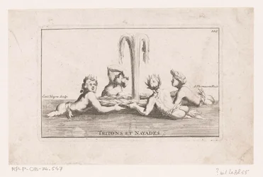 Fountain Sculpture of Tritons and Naiads (Recueil des statues, groupes, fontaines, termes, vases, et autres magnifiques ornemens du chateau & parc de Versailles) (series title)