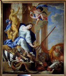 Allegory of the Benefits of Peace, painting by Simon Vouet (1590-1649), 1645, Cherbourg, Musée Thomas Henry